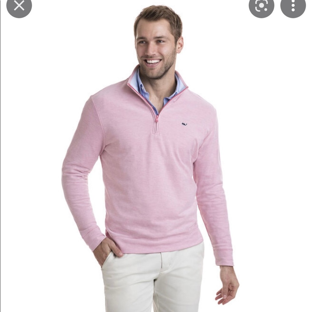 Mens pima cotton half zip sweater